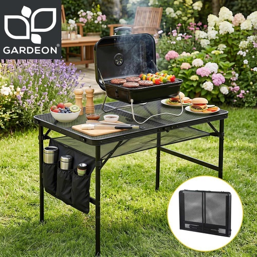 Gardeon BBQ Camp Table, 90*60*66 Portable Foldable Lightweight Grill Outdoor Metal Table 3.9kg