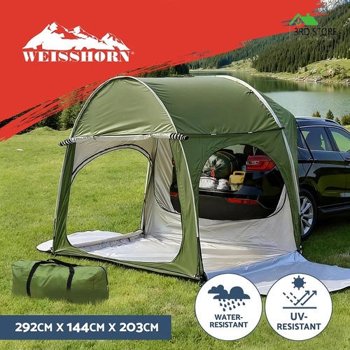 Weisshorn Camping Tent Car SUV Rear Hatchback Tents Canopy Portable Outdoor Family green
