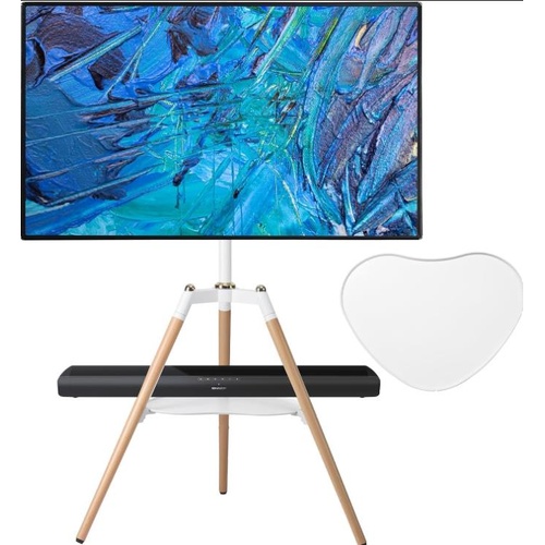 Easel TV Stand, with Tripod Base for 32-65 inch Flat Screen up to 35KG