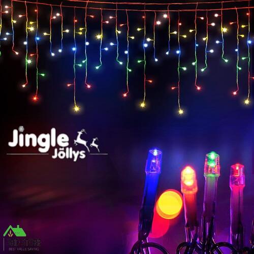 Jingle Jollys 32M Christmas Lights Icicle String Light 960 LED Multi-coloured