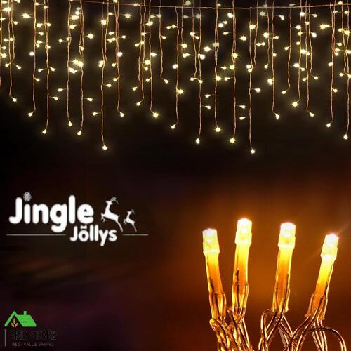 Jingle Jollys 32M Christmas Lights Icicle String Light 960 LED Decor Warm White