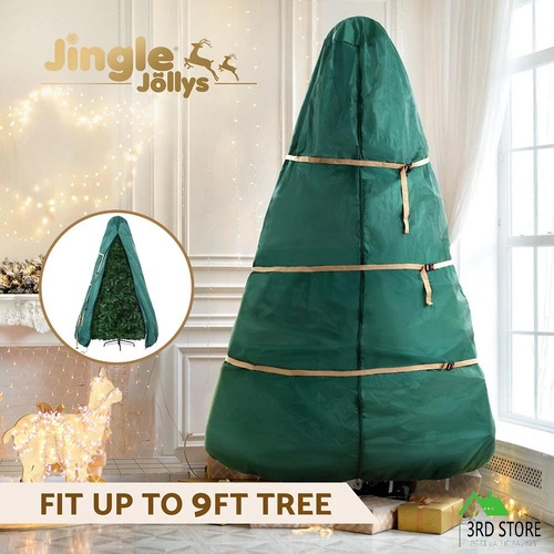 Jingle Jollys Christmas Tree Storage Bag Fits Up to 9ft Tree Xmas Bag Green