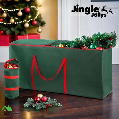Jingle Jollys Christmas Tree Baubles Storage Bag Set Ornaments Container Box
