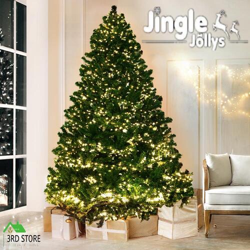 Jingle Jollys Christmas Tree 1.8M 6FT 1980 LED Pre Lights Decorations Warm White