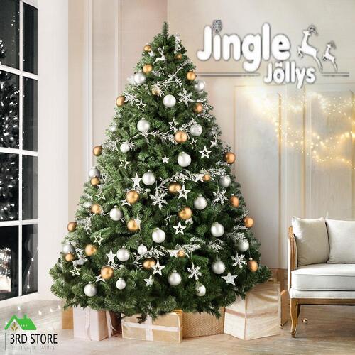 Jingle Jollys Christmas Tree 2.1M 7FT Xmas Decoration Green Home Decor 1250 Tips