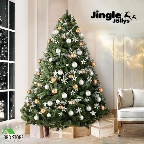 Jingle Jollys Christmas Tree 2.1M 7FT Xmas Decoration Green Home Decor 1250 Tips