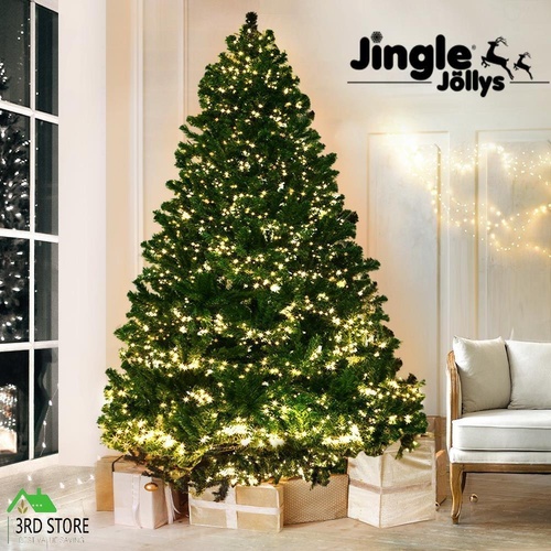 Jingle Jollys Christmas Tree 2.1m 7ft Xmas Tree Decorations 3000 LEDs 8 Light
