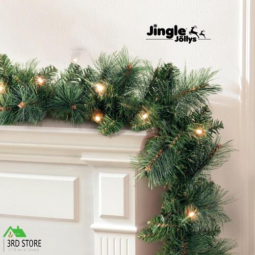 Jingle Jollys 1.8M Christmas Garland with Pre-lit LED Lights Xmas Tree Decor