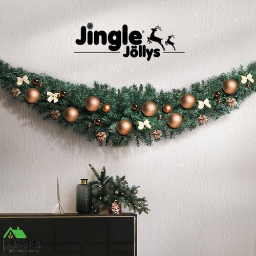 Jingle Jollys Christmas Garland 2.1M Xmas Wreath Decoration Home Decor
