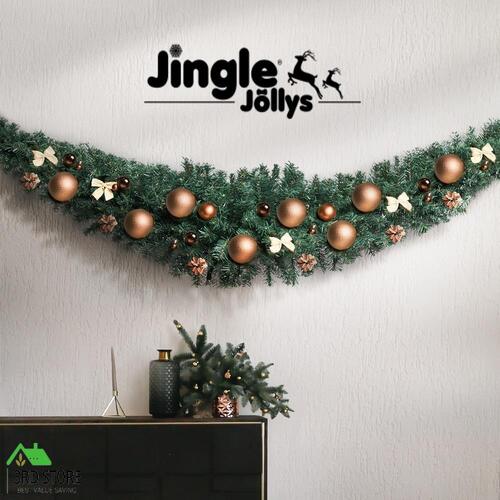 Jingle Jollys Christmas Garland 2.4M Xmas Wreath Decoration Home Decor