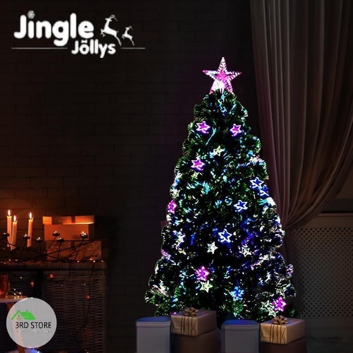 Jingle Jollys 1.2M 4FT LED Christmas Tree Xmas Optic Fiber Multi Colour Lights