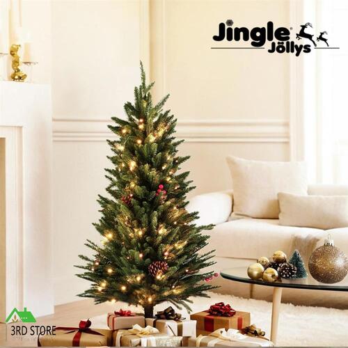 Jingle Jollys Mini Christmas Tree 90cm LED Xmas Tree Party Decorations
