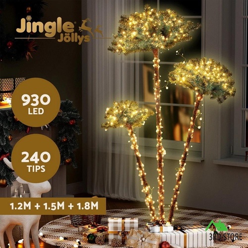 Jingle Jollys Christmas Tree 3-in-1 LED Xmas Palm Tree Party Decor 1.2/1.5/1.8M