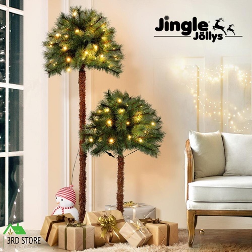 Jingle Jollys Christmas Tree 1.5+1m LED Xmas Palm Tree Party Decorations 2 in 1