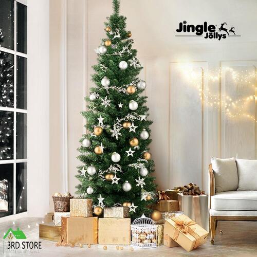 Jingle Jollys Christmas Tree 1.8M 6FT Xmas Decoration Green Home Decor 300 Tips