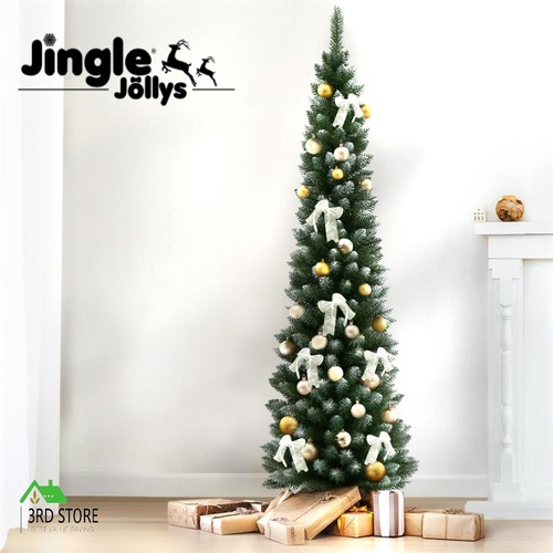 Jingle Jollys 1.8M / 6FT Christmas Tree with Snow 300 Tips Xmas Decoration