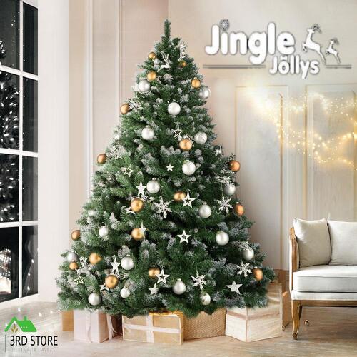 Jingle Jollys 1.8M 6FT Christmas Tree Xmas Decorations Snow Home Decor 800 Tips