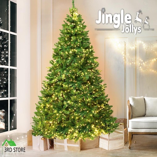 Jingle Jollys Christmas Tree 2.1M 7FT 1134 LED Light Xmas Decorations Warm White