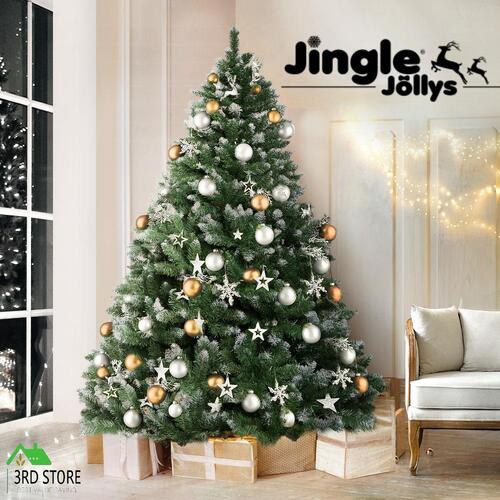 Jingle Jollys Christmas Tree 2.1M 7FT Xmas Decorations Snow Home Decor 1000 Tips