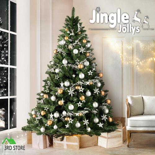 Jingle Jollys Christmas Tree 2.4m Snowy Xmas Tree Decoration 1225 Tips