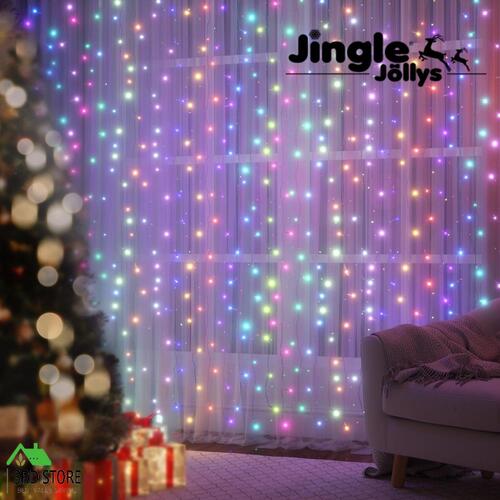 Jingle Jollys 6X3M Christmas Lights Curtain String Light 960 LED RGB Remote