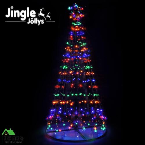 Jingle Jollys 2.1M LED Christmas Tree Lights 240pc LED Multi Colour Optic Fiber
