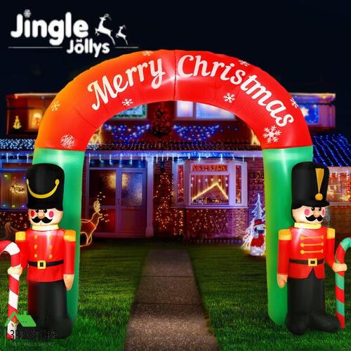 Jingle Jollys Christmas Inflatable Nutcracker Archway 3M Outdoor Decorations