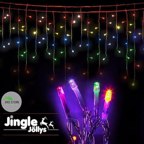Jingle Jollys 800 LED Icicle Lights Christmas Outdoor Fairy String Party Wedding