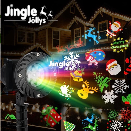 RETURNs Jingle Jollys Christmas Projector Laser Lights Moving LED Landscape Lamp Outdoor