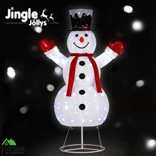 Jingle Jollys Christmas Lights 200 LED 175cm Fairy Light Snowman Decorations