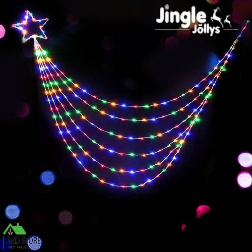 Jingle Jollys 3M Christmas String Lights 200 LED Motif Fairy Curtain Light Decor