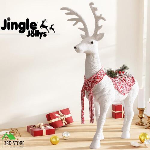Jingle Jollys Christmas Reindeer 80cm Glitter Deer Ornaments Party Decorations
