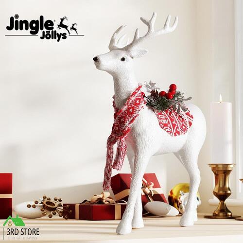 Jingle Jollys Christmas Reindeer 45cm Glitter Deer Ornaments Party Decorations