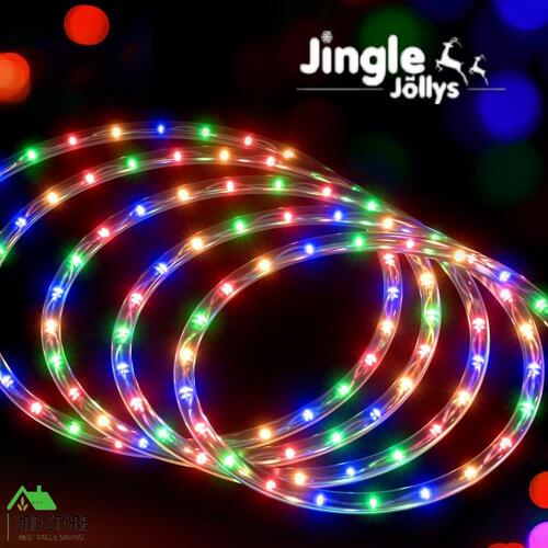 Jingle Jollys 20M Christmas Lights String Rope Light Decoration 600 LED Colorful