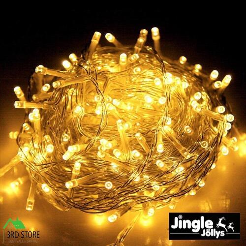 Jingle Jollys 100M Christmas String Lights 500 LED Party Wedding Garden White