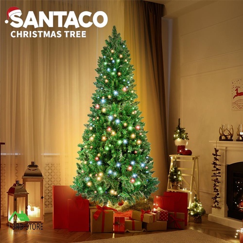 Santaco Slim LED Christmas Trees with Lights 8 Flash Mode  2.4M