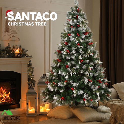 Santaco Christmas Tree 2.1M LED Snow Flocked Storage Bag