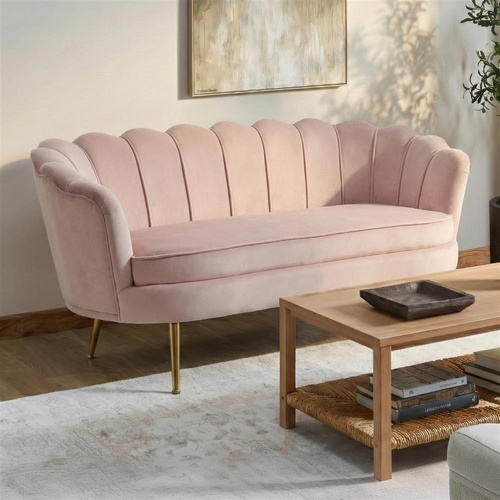 Marianna 2 Seater Velvet Sofa PINK