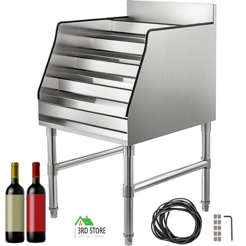RETURNs Wine Display Liquor Display Rack 5 Tiers Stainless Steel Bottle Display Stand